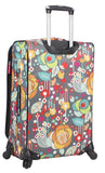 Lily Bloom Design Pattern 28" Luggage Softside Expandable With Double Spinner Wheels, Large Lightweight Suitcase Checked Bag For Women