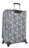 Lily Bloom Design Pattern 28" Luggage Softside Expandable With Double Spinner Wheels, Large Lightweight Suitcase Checked Bag For Women