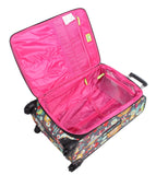 Lily Bloom Design Pattern 28" Luggage Softside Expandable With Double Spinner Wheels, Large Lightweight Suitcase Checked Bag For Women