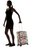 Lily Bloom Design Pattern 28" Luggage Softside Expandable With Double Spinner Wheels, Large Lightweight Suitcase Checked Bag For Women