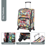 Lily Bloom Design Pattern 28" Luggage Softside Expandable With Double Spinner Wheels, Large Lightweight Suitcase Checked Bag For Women