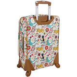 Lily Bloom Design Pattern Carry On Luggage with Spinner Wheels Expandable 20 Inch Suitcase (Furry Friends)