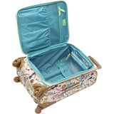 Lily Bloom Design Pattern Carry On Luggage with Spinner Wheels Expandable 20 Inch Suitcase (Furry Friends)