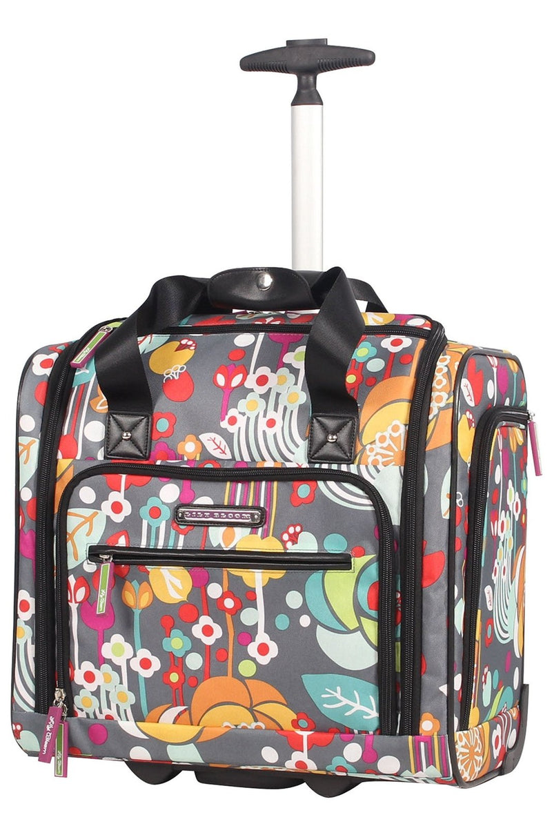 Lily Bloom Designer 15 Inch Carry On - Weekender Overnight Business Travel Luggage - Lightweight 2 - Rolling Wheels Suitcase - Under Seat Rolling Bag for Women (Bliss)