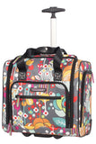 Lily Bloom Designer 15 Inch Carry On - Weekender Overnight Business Travel Luggage - Lightweight 2 - Rolling Wheels Suitcase - Under Seat Rolling Bag for Women (Bliss)