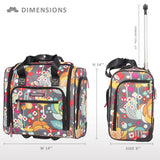 Lily Bloom Designer 15 Inch Carry On - Weekender Overnight Business Travel Luggage - Lightweight 2 - Rolling Wheels Suitcase - Under Seat Rolling Bag for Women (Bliss)