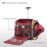 Lily Bloom Designer 15 Inch Carry On - Weekender Overnight Business Travel Luggage - Lightweight 2 - Rolling Wheels Suitcase - Under Seat Rolling Bag for Women (Bliss)