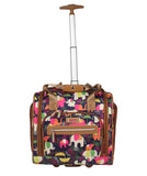 Lily Bloom Designer 15 Inch Carry On - Weekender Overnight Business Travel Luggage - Lightweight 2 - Rolling Wheels Suitcase - Under Seat Rolling Bag for Women (Elephant Rain)