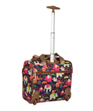 Lily Bloom Designer 15 Inch Carry On - Weekender Overnight Business Travel Luggage - Lightweight 2 - Rolling Wheels Suitcase - Under Seat Rolling Bag for Women (Elephant Rain)