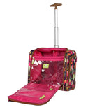 Lily Bloom Designer 15 Inch Carry On - Weekender Overnight Business Travel Luggage - Lightweight 2 - Rolling Wheels Suitcase - Under Seat Rolling Bag for Women (Elephant Rain)