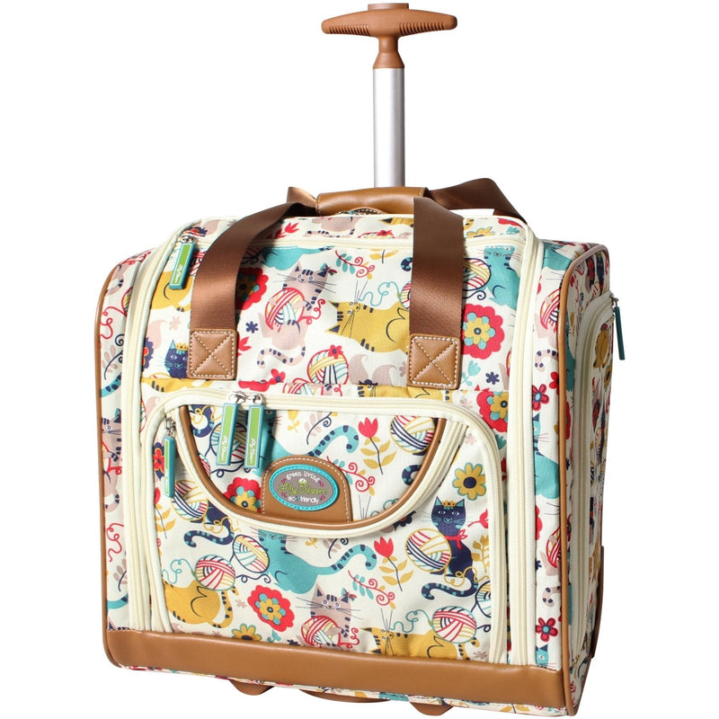 Lily Bloom Designer 15 Inch Carry On - Weekender Overnight Business Travel Luggage - Lightweight 2 - Rolling Wheels Suitcase - Under Seat Rolling Bag for Women (Furry Friend)