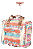 Lily Bloom Designer 15 Inch Carry On - Weekender Overnight Business Travel Luggage - Lightweight 2- Rolling Wheels Suitcase - Under Seat Rolling Bag for Women (On the Prowl)