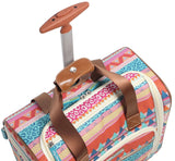 Lily Bloom Designer 15 Inch Carry On - Weekender Overnight Business Travel Luggage - Lightweight 2 - Rolling Wheels Suitcase - Under Seat Rolling Bag for Women (On the Prowl)