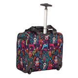Lily Bloom Designer 15 Inch Carry On - Weekender Overnight Business Travel Luggage - Lightweight 2 - Rolling Wheels Suitcase - Under Seat Rolling Bag for Women (Wildwoods)