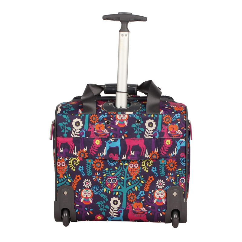 Lily Bloom Designer 15 Inch Carry On - Weekender Overnight Business Travel Luggage - Lightweight 2 - Rolling Wheels Suitcase - Under Seat Rolling Bag for Women (Wildwoods)