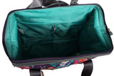 Lily Bloom Designer Under the Seat Tote Cabin Luggage Collection - 15 Inch Patterned Carry on Bag For Women - Lightweight Suitcase with 2 Rolling Wheels (Wildwoods)