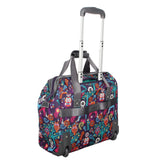 Lily Bloom Designer Under the Seat Tote Cabin Luggage Collection - 15 Inch Patterned Carry on Bag For Women - Lightweight Suitcase with 2 Rolling Wheels (Wildwoods)