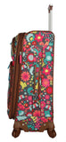 Lily Bloom Luggage 24" Expandable Design Pattern Suitcase With Spinner Wheels For Woman (24in, Playful Garden)