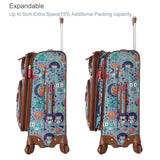 Lily Bloom Luggage 3 Piece Softside Spinner Suitcase Set Collection (Night Owl)