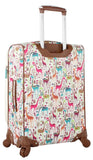 Lily Bloom Luggage Carry On Expandable Design Pattern Suitcase For Woman With Spinner Wheels (20in, Giraffe Park)