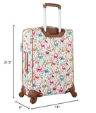 Lily Bloom Luggage Carry On Expandable Design Pattern Suitcase For Woman With Spinner Wheels (20in, Giraffe Park)