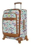 Lily Bloom Luggage Carry On Expandable Design Pattern Suitcase For Woman With Spinner Wheels (Totally Paw Some, 20in)