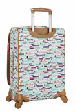 Lily Bloom Luggage Carry On Expandable Design Pattern Suitcase For Woman With Spinner Wheels (Totally Paw Some, 20in)