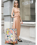 Lily Bloom Luggage Carry On Expandable Design Pattern Suitcase For Woman With Spinner Wheels (Trop Pineapple, 20in)
