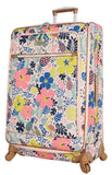 Lily Bloom Luggage Set 4 Piece Suitcase Collection With Spinner Wheels For Woman (Trop Pineapple)