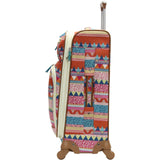 Lily Bloom Midsize 24" Expandable Design Pattern Luggage With Spinner Wheels (24in, On the Prowl)