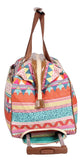 Lily Bloom Pattern 22 Inch Duffel Bag with 2 - Rolling Wheels, Weekender Overnight Travel Lightweight Carry - On Suitcase For Women