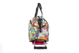 Lily Bloom Pattern 22 Inch Duffel Bag with 2 - Rolling Wheels, Weekender Overnight Travel Lightweight Carry - On Suitcase For Women