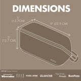 LINE+ARC Machine - Washable Neoprene Toiletry Bag (Ocean) Modern Blue Dopp Kit Soft Insulation for Cosmetics Makeup Travel Skincare Shaving Large Case Men Women Overnight Easy - to - Clean