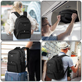 Liokesa Backpack for Men Women, School Backpacks for Teen Boys Girls, Water Resistant Laptop Backpack with USB Charger, 15.6 Inch Black College Bookbag