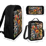 LIUCIOL Italian Brainrot 3PCS Backpack, Novelty Meme Graphic 17 IN Daypacks, Brainrot Casual Lightweight travel bag with Side Pocket