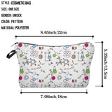 Livel lhood Chemical Elements Makeup Bag Small Organizer Bag Toiletry Zipper Pouch Chemical Cosmetic Bag Birthday Graduation Present for Chemist Graduates Chemistry Teacher Women