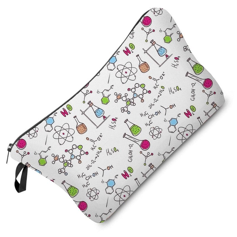 Livel lhood Chemical Elements Makeup Bag Small Organizer Bag Toiletry Zipper Pouch Chemical Cosmetic Bag Birthday Graduation Present for Chemist Graduates Chemistry Teacher Women