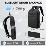 Lixiin Backpack for Men Women Lightweight Business Laptop Backpack for 15.6 Inch Computer Bag Slim Anti - Theft Backpack for Commuting Work Office College Travel with a Small Bag (Black, 15.6")