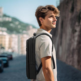 Lixiin Backpack for Men Women Lightweight Business Laptop Backpack for 15.6 Inch Computer Bag Slim Anti - Theft Backpack for Commuting Work Office College Travel with a Small Bag (Black, 15.6")