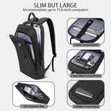 Lixiin Business Backpack for Men Lightweight Commute Laptop Backpack Anti - Theft Water Resistant Backpack for 15.6 Inch Computer for Daily Office Work with Small Bag (Black, 15.6")