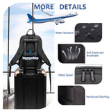 Lixiin Business Backpack for Men Lightweight Commute Laptop Backpack Anti - Theft Water Resistant Backpack for 15.6 Inch Computer for Daily Office Work with Small Bag (Black, 15.6")