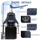 Lixiin Business Backpack for Men Lightweight Commute Laptop Backpack Anti - Theft Water Resistant Backpack for 17.3 Inch Computer for Daily Office Work with Small Bag (Blue, 17.3")