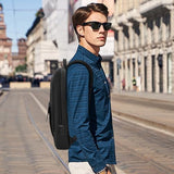 Lixiin Business Backpack for Men Slim Lightweight Laptop Backpack Water Resistant Small Office Backpack for Commute Travel Daily Office Work with Small Bag (Black, 15.6")