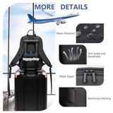 Lixiin Business Backpack for Men Slim Lightweight Laptop Backpack Water Resistant Small Office Backpack for Commute Travel Daily Office Work with Small Bag (Black, 15.6")