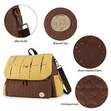 Lmbabter Diaper Bag Backpack Convertible Messenger Bag Travel Backpack Maternity Bags Stylish Baby Bag with Changing Pad for Mom (Brown)