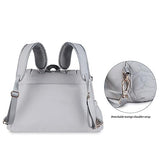 Lmbabter Diaper Bag Backpack Convertible Messenger Bag Travel Backpack Maternity Bags Stylish Baby Bag with Changing Pad for Mom (Gray)