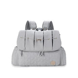 Lmbabter Diaper Bag Backpack Convertible Messenger Bag Travel Backpack Maternity Bags Stylish Baby Bag with Changing Pad for Mom (Gray)