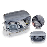Lmbabter Diaper Bag Backpack Convertible Messenger Bag Travel Backpack Maternity Bags Stylish Baby Bag with Changing Pad for Mom (Gray)