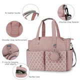 Lmbabter Diaper Bag Tote with Changing Station Upgrade Multi - Function Baby Bag with Adjustable Shoulder Strap (Pink)