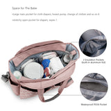 Lmbabter Diaper Bag Tote with Changing Station Upgrade Multi - Function Baby Bag with Adjustable Shoulder Strap (Pink)